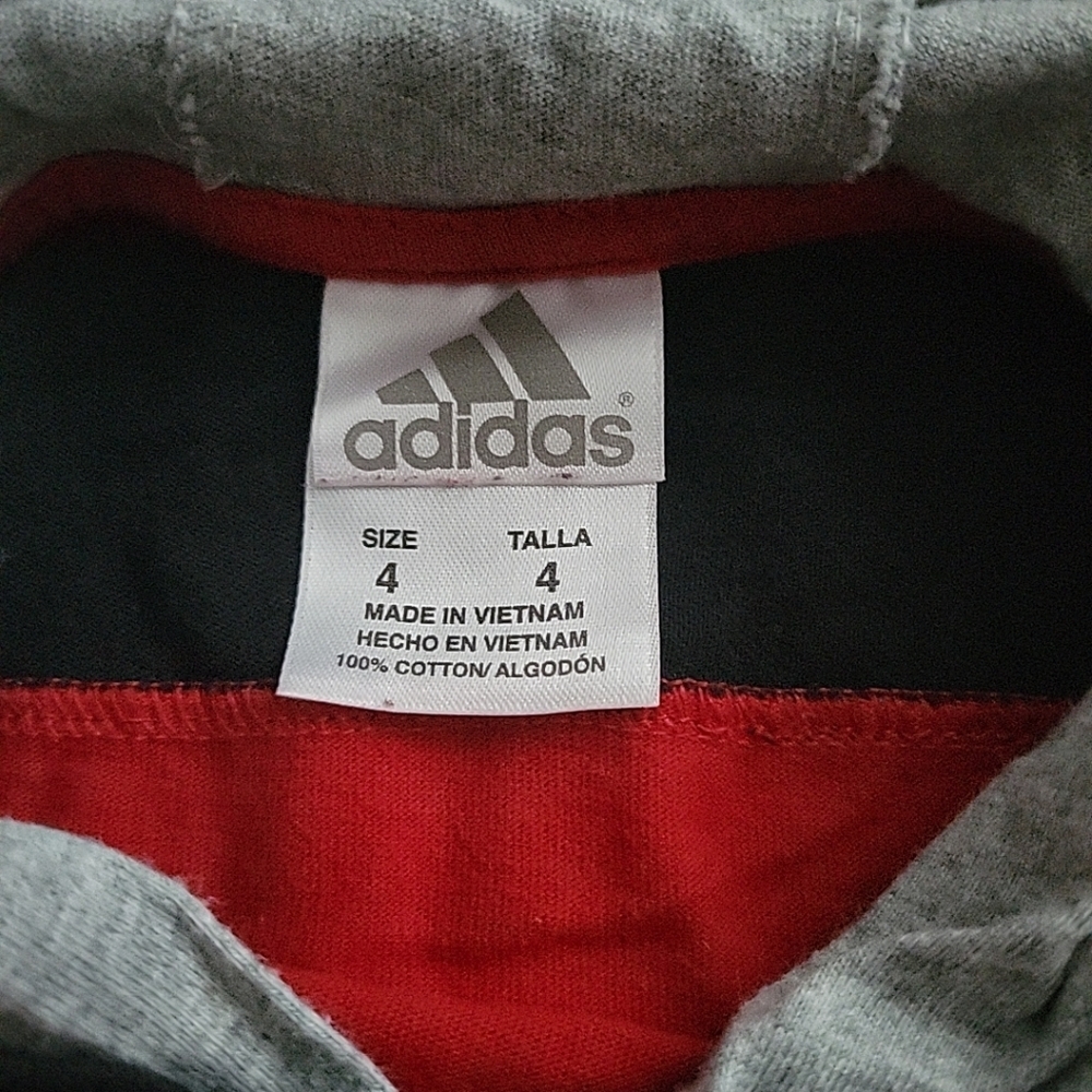 Adidas Boy's Long Sleeve Shirt With Hood - Picture 7 of 10